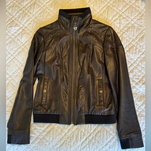 Guess genuine leather moto jacket